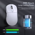 thumbnail image 4 of ATTACK SHARK X3 49g SUPERLIGHT Gaming Mouse, PixArt PAW3395 Sensor, BT/2.4G Wireless/Wired, 6 Adjustable DPI up to 26000, for Win10/11/Xbox/PS/Mac, 4 of 10