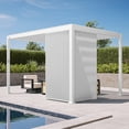 thumbnail image 6 of Mirador 111S Outdoor Pergola Aluminum Deco Wall Skyline 1/3 13' Side, White (Not Pergola), 6 of 7