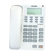 Corded Telephone Volume Control Caller ID RedialP with LCD Display Phone for Office Business Desktop Hotel Wall - white, 21x16cm