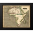 thumbnail image 2 of Thomson 14x12 Black Modern Framed Museum Art Print Titled - Thomsons Map of Africa, 2 of 5
