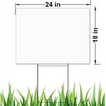 Yard Signs 5 Signs 18x24 inch Corrugated Plastic & 5 Stake 24 Inch for Garage Sale, for Rent, Open House, Estate Sale, Now Hiring, or Political Lawn Signs