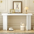 thumbnail image 2 of Harper & Bright Designs White Wood Console Table with L-Shaped Legs for Entryway and Living Room, 2 of 8