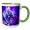 Green/White, variant on 3drose, Wild Blue Beauty Orchid, 11oz Mug
