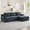 Dark Gray, variant on Muumblus L-Shaped Modular Sectional Sofa with Chaise, Boneless Deep Seat Cloud Couch, No Assembly Corduroy Sleeper Sofa for Living Room, Dark Gray(Right Facing Chaise)