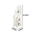 thumbnail image 5 of Benzara Classic Free standing Metal Toilet Paper Holder Off White, 5 of 6