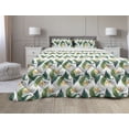 thumbnail image 1 of Exotic Comforter & Sham Bedding Set, Macro Watercolor Painting of Bird of Paradise Flower and Leaves, 3 pcs Duvet Set Microfiber Filling Quilt, 5 Sizes, Multicolor, by Ambesonne, 1 of 4