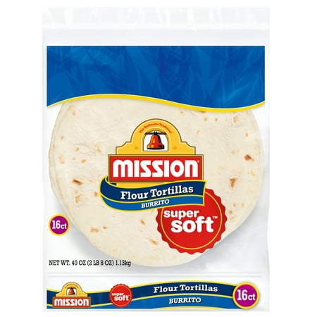 Mission® Flour Large Burrito Tortillas 40 oz. Bag