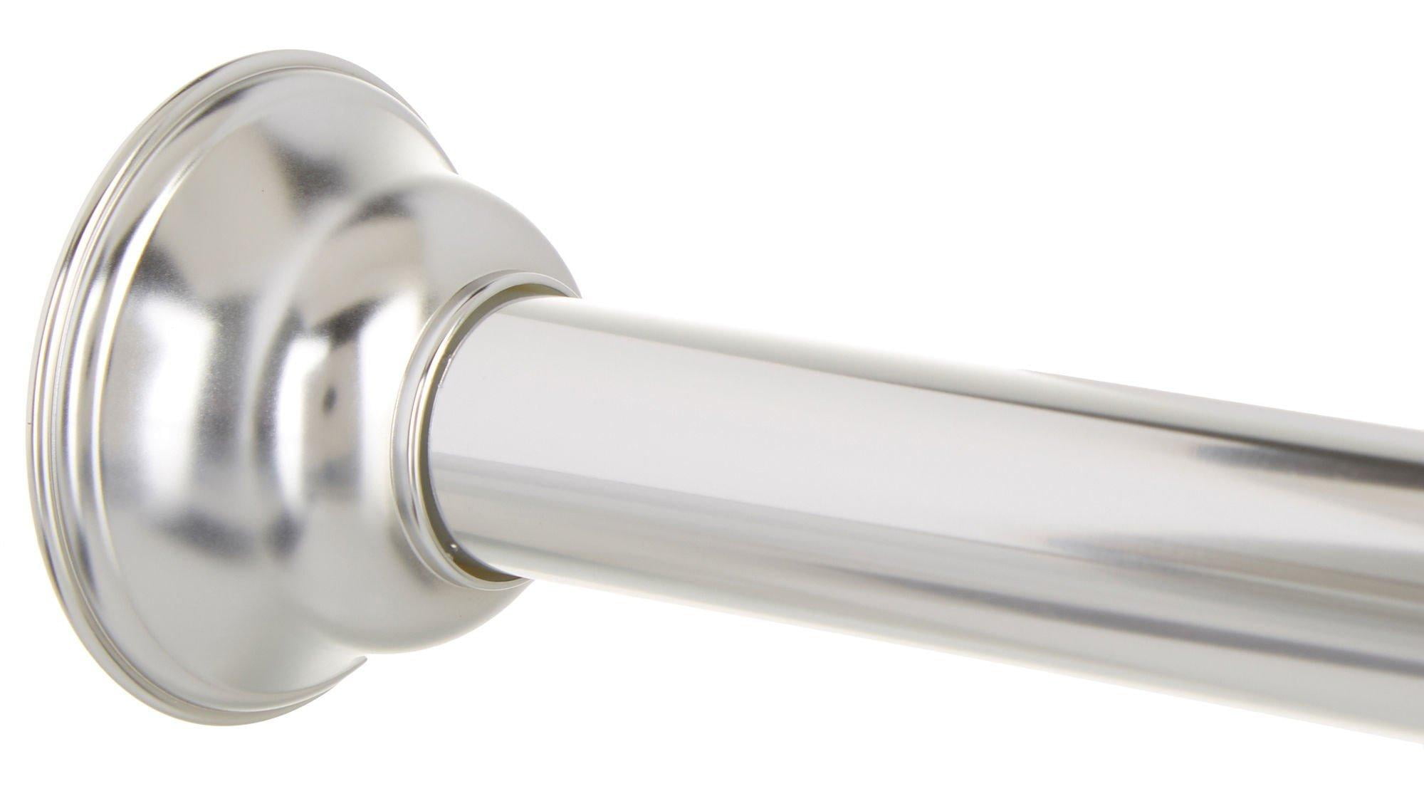 Zenna Home Never Rust Bell Adjustable Shower Rod One Size Brushed