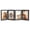 4 Hole Lotus Leaf Frame-Black, variant on 4 Picture Frame, 4x6 Four Folding Hinged Photo Frames, Rustic Wood Desk Family Photo Collage Stand Vertical on Tabletop for Birthday Family Lover Gift (Black)