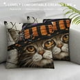 thumbnail image 3 of PHYHOO Halloween Throw Pillow Cover  Cat Decorations Farmhouse Decorative Cushion Case Decor Autumn for Home Sofa Couch, 3 of 5