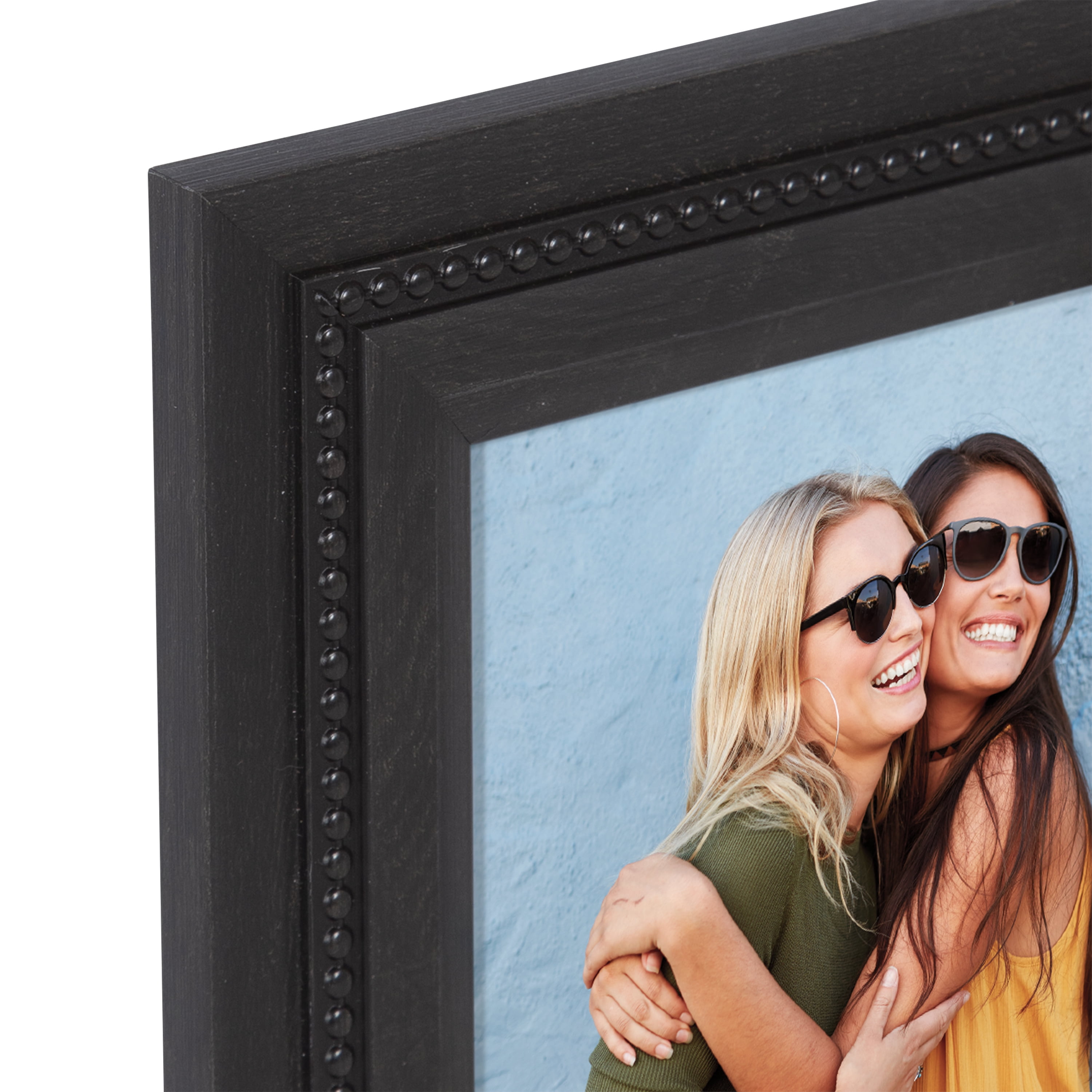 (2 pack) Mainstays – 4x6 Picture Frame – Black Beaded Tabletop Photo Frame