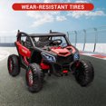 thumbnail image 2 of EDTara 24V 2-Seater UTV Ride On for Kids, 4WD Electric Vehicle with Remote, Leather Seats, 4 Shock Absorbers, Music & Lights, 2 of 8