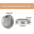 thumbnail image 4 of 6pcs Mason Jars Grater Lid Stainless Steel Regular Mouth Canning Jar Shredder Lid, 4 of 7