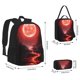 thumbnail image 2 of Easygdp Red Moon Lava Mochila para Niños y Niñas con Set de Caja de Almuerzo y Estuche para Lápices 3 en 1, Mochila Escolar Estampada para Adolescentes, 2 of 7