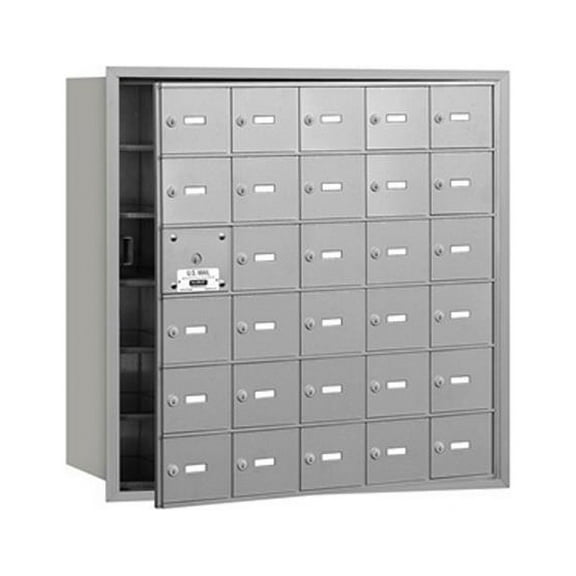 Salsbury  Salsbury 4Bplus Horizontal Mailbox Includes Master Commercial Lock - Aluminum - Front Loading