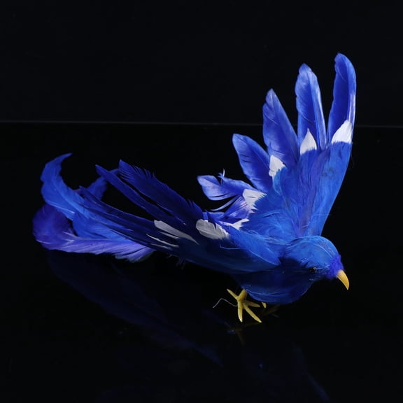 Raindrops 1PC Simulation Bird Window Gardening Decoration Realistic Furnishing Ornaments for Home Office Decoration (18-32cm, Spread Wings)