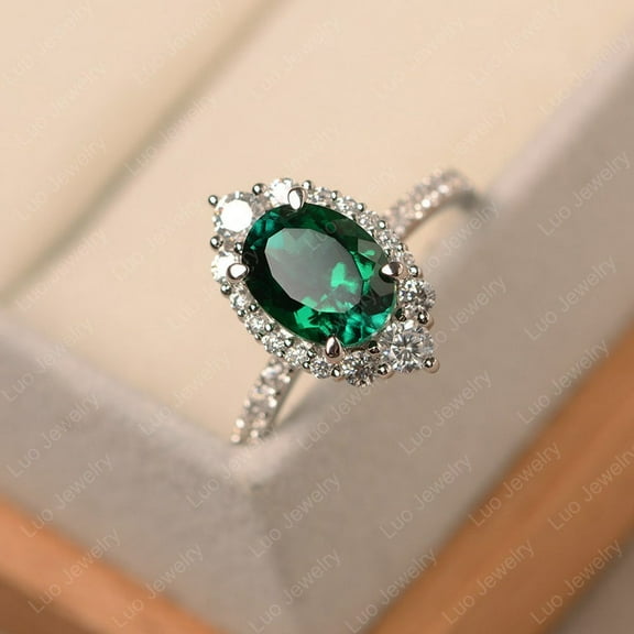 Natural Green Emerald 925 Sterling Silver Ring, Gift for Her, Gemstone Ring, Birthstone Rings for Women, Gift For Her