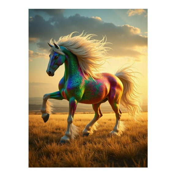Diamond Art Kits for Adults - 5d Majestic Rainbow Fantasy Horse Diamond Painting for Adults, Diamond Art for Adults Beginners, Diamond Painting Kits for Adults for Home Wall Decor