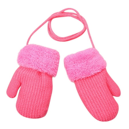 

Toddler Baby Girls Boys Outdoor Winter Patchwork Keep Warm Mittens Gloves