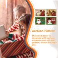 thumbnail image 3 of Naiovety Letrero de rectangular para Navidad, muñeco de nieve decorativo de dibujos animados, decoración de mesa, placa para álbum de Kits de decoración para fiestas Tipo 1, 3 of 6