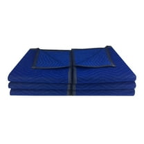 uBoxes (6 Pack) Economy Moving Blanket 72x80" 43#/Doz Blue/Blue