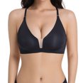 thumbnail image 5 of Iugvhana Seamless Bras for Women Open Back Wireless Bra Full Coverage Push-Up Bra Adjustable Straps Lifitng Comfortable Everyday Bra Black XL, 5 of 6