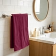 thumbnail image 2 of Microfiber Bath Hand Towels, Cosmug Soft Absorbent Towels, Daily Use Quick Dry Towels, for Bathroom Shower, Gym Workout and Travel Carry, 35 x 75 CM, Wine, 2 of 5