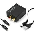 thumbnail image 5 of DAC Converter, Digital to Analog Audio Adapter RCA L/R 3.5mm Stereo Headphone Output with Optical Cable for Headphones 360 TV DVD Blue Ray Sky  TV, 5 of 5