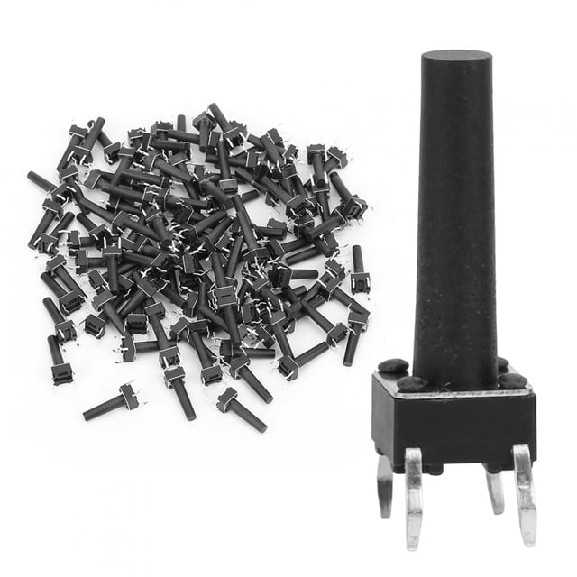 Interruptor de botón táctil momentáneo BuyWeek 100 piezas