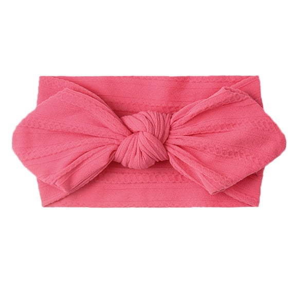HIPYLO Baby Bows Headbands with Elastics Kids Soft Stretchy Head Wraps Toddler Hair Accessories for Newborns Infants Knotted Turban Hairband