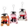 thumbnail image 2 of LLavero de oso de graduación, colgante de bolso, gorro de graduación, decoración de llavero de oso de peluche, 3 uds., 2 of 6