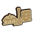 thumbnail image 2 of Printtoo Aimant de Frigo Pune Inde Monuments Gravés Souvenir en Bois Cadeau Objets de Collection, 2 of 5