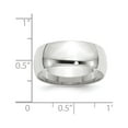 thumbnail image 4 of Auriga Fine Jewelry 10K White Gold 8mm Lightweight Comfort Fit Wedding Band for Women Size 14, 4 of 5