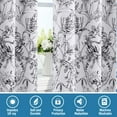 thumbnail image 6 of H.VERSAILTEX 100% Blackout Curtains Camellia Floral Printed Drapes Leah Floral Thermal Bedroom Curtains for Living room with Black Liner 2 Panels,52" x 84",Black, 6 of 6