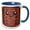 Blue/White, variant on 3drose, Kawaii Happy Chocolate Cookie - Cute Smiling Foods - Brown Cartoon Anime Biscuit, 11oz Two-tone Green Mug