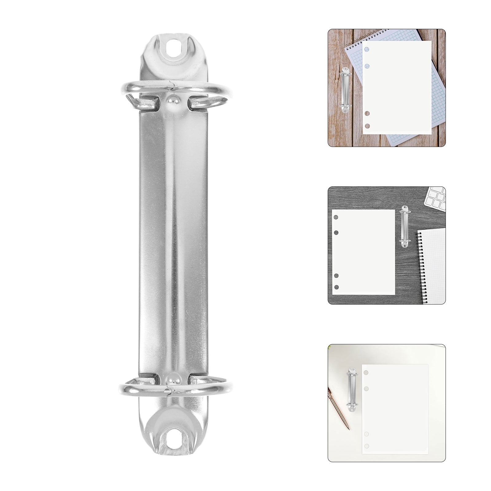 LOLIPPYY Ring Binder Folder Notebook Binder Ring Silver Project Arrangement School Use 1Pcs