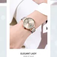 thumbnail image 3 of Reloj de cuarzo inoxidable Curren Diamond Fashion, color de fondo plateado y rosa, 3 of 8