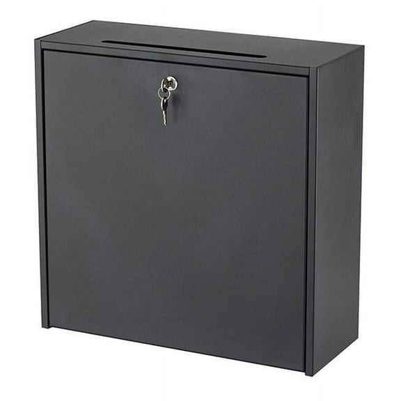 18 x 18 x 7 in. Wall-Mountable Interoffice Mailbox, Black
