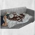 thumbnail image 6 of Alabama Soft Flannel Fleece Blanket, Vintage Style Alabama Map Outline on Weathered Background Image Print, Cozy Plush for Indoor and Outdoor Use, 50" x 70", Chestnut Brown and White, by Ambesonne, 6 of 6