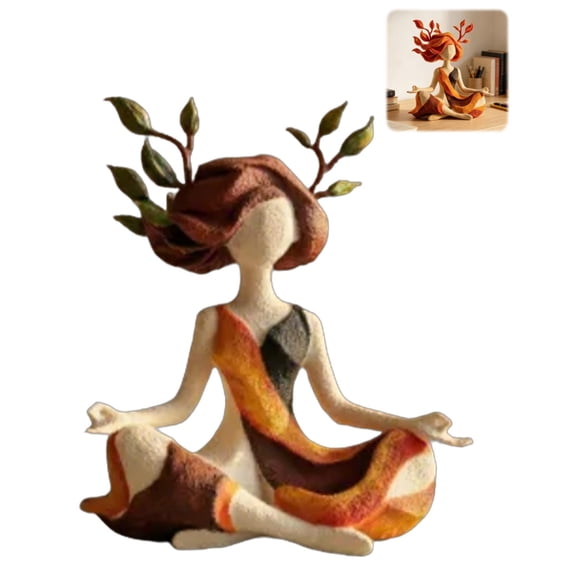 Serenity Growth | Inner Harmony Sculptural Figurine, New Meditation Art Statue for Home Decor, Modern Sculpture Ornament for Living Room Bedroom, Mindfulness Decor Piece, Gift for Relaxation