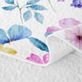thumbnail image 5 of Manfei Botanical Flower Butterfly Twin Quilt Set 2 Pieces,Spring Garden Twin Coverlet Set,1 Bedspread and 1 Pillowcase, 5 of 7