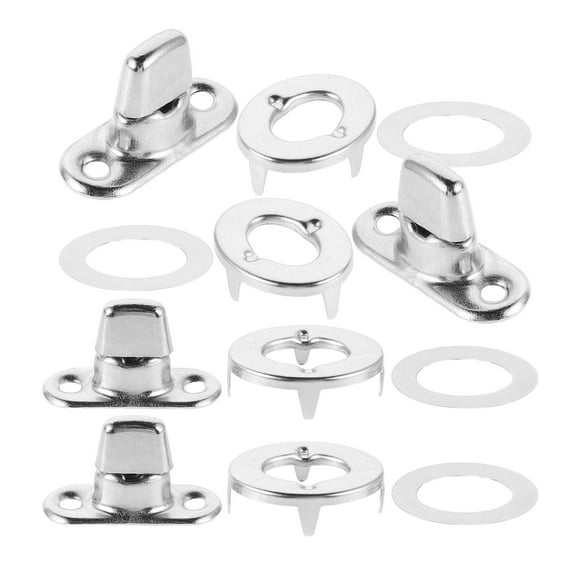 Masteelf 10 Sets Metal Turn Lock Clasp Clasp Purse Hardware Fasteners Closure Clip Clasps for Leathercraft DIY Craft Handbag Making