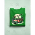 thumbnail image 3 of Santa's Vintage Christmas Truck Women's Sweatshirt, 3 of 4