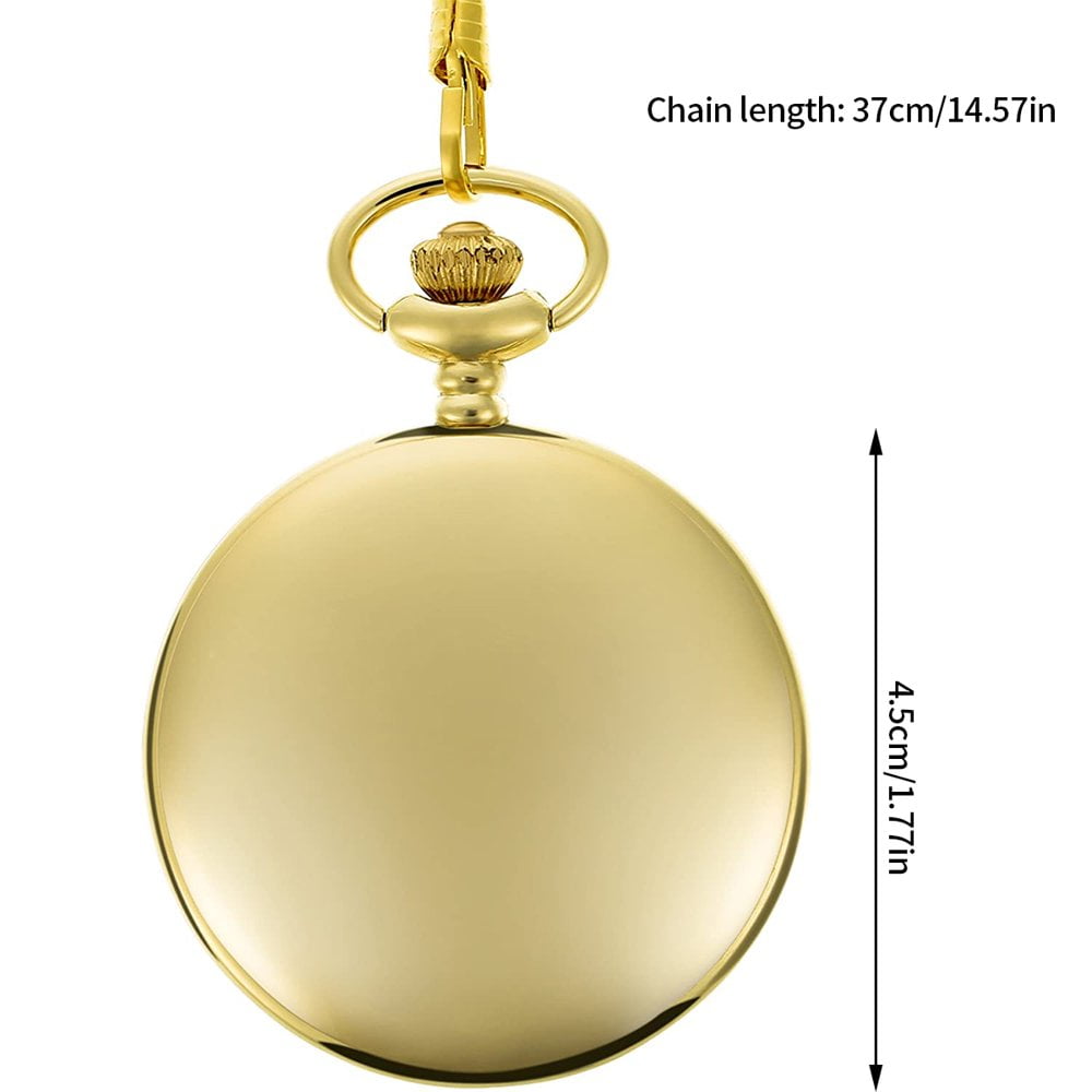 CNKOO Vintage Pocket Watch Quartz Pocket Watch with Chain Classic