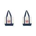 thumbnail image 1 of Clearance Deals! DomFun NEW Trader/’s Canvas Tote Bag Set Of A Bag HAND READY TO Trader Large Tote Bag Cotton Canvas Embroidered Bag, 1 of 5