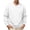White, variant on Mens V-Neck Sweatshirts, Lightweight Sweatshirt No Hood for Men Casual Fall Solid Color Long Sleeve Fleece Pullover Tops, L