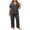 Gray, variant on Maplenight 2 Piece Pajamas for Women Set Plus Size Short Sleeve Button Down Tops and Long Pants Pj Set Soft Sleepwear Loungewear