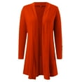 thumbnail image 5 of WEIYLL Women's Cardigans Long Solid Color Soft Button Bodycon Cotton Orange Going Out Fall Tops ,2XL, 5 of 5
