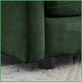 thumbnail image 2 of Green Chenille 4-Piece Modular Sectional Sofa with Ottomans – Modern Living Room Comfort, 2 of 13