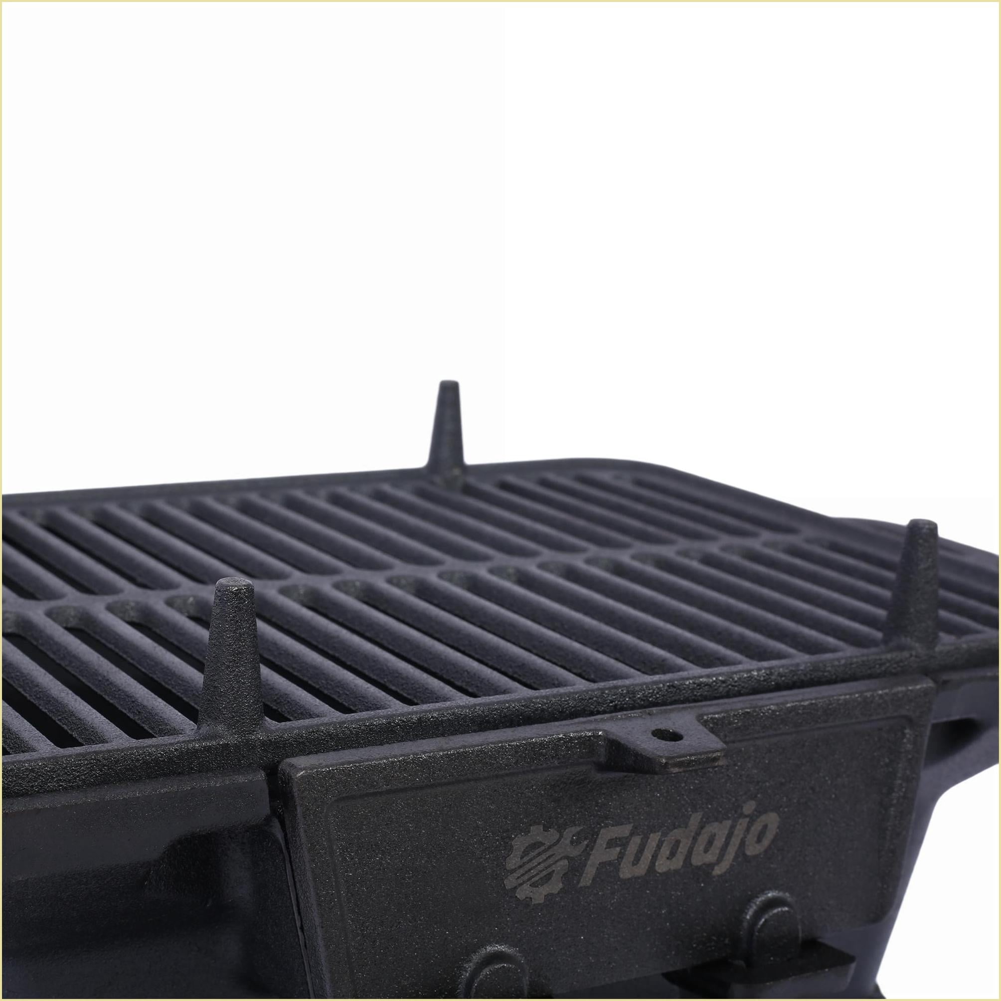 GrillSmokers | Portable Oval Enameled Tabletop Charcoal Grill, For Camping Tailgating Picnics | Black | Cast Iron